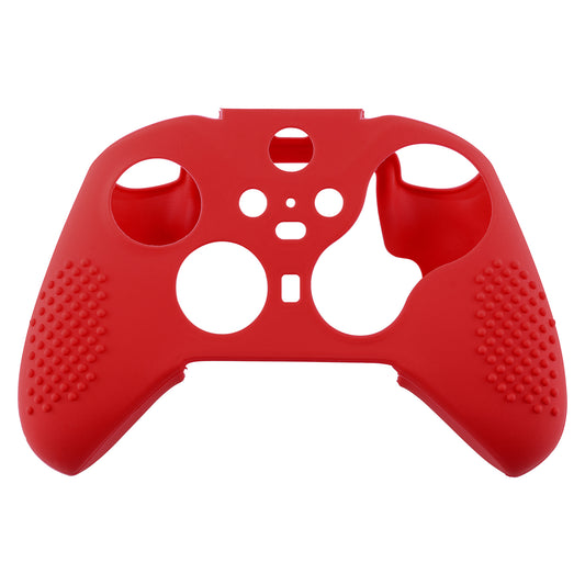 eXtremeRate PlayVital Protective Anti-Slip Silicone Case with Thumb Grips Caps for Xbox One Elite Series 2 & Elite 2 Core Controller - Red