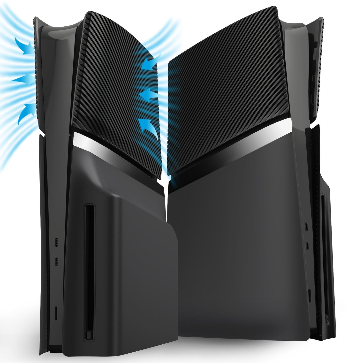 eXcover Replacement Case with Cooling Vent for PS5 Slim Disc Edition Console