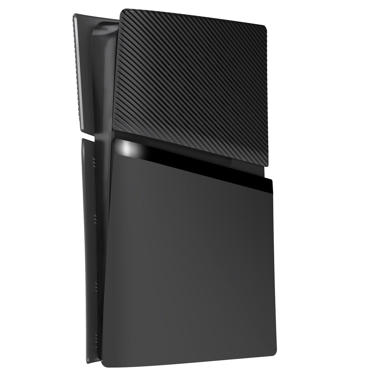 eXtremeRate eXcover Replacement Top Bottom Cover Side Panel with Cooling Vent for PS5 Slim Digital Edition Console - Black eXtremeRate