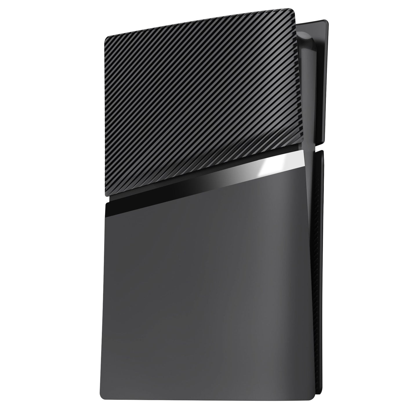 eXtremeRate eXcover Replacement Top Bottom Cover Side Panel with Cooling Vent for PS5 Slim Digital Edition Console - Black eXtremeRate