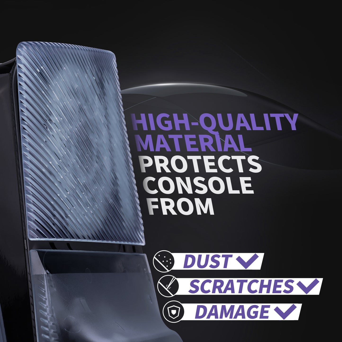 eXtremeRate eXcover Replacement Top Bottom Cover Side Panel with Cooling Vent for PS5 Slim Disc Edition Console - Clear Ice Blue