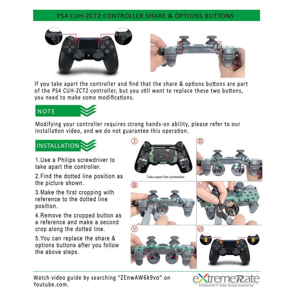 eXtremeRate Replacement D-pad R1 L1 R2 L2 Triggers Touchpad Action