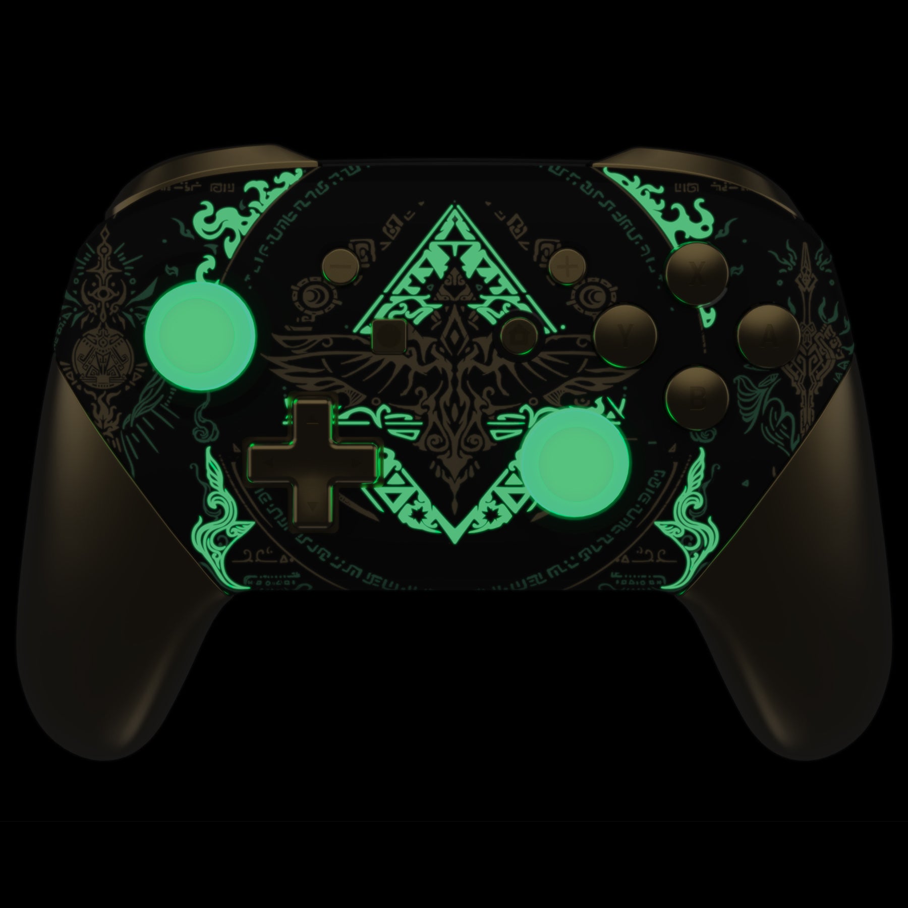 eXtremeRate Glow in Dark Totem of Kingdom Black Faceplate
