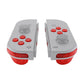 eXtremeRate Retail Transparent Clear Red Replacement ABXY Direction Keys SR SL L R ZR ZL Trigger Buttons Springs, Full Set Buttons Repair Kits with Tools for NS Switch JoyCon & OLED JoyCon - JoyCon Shell NOT Included - AJ105