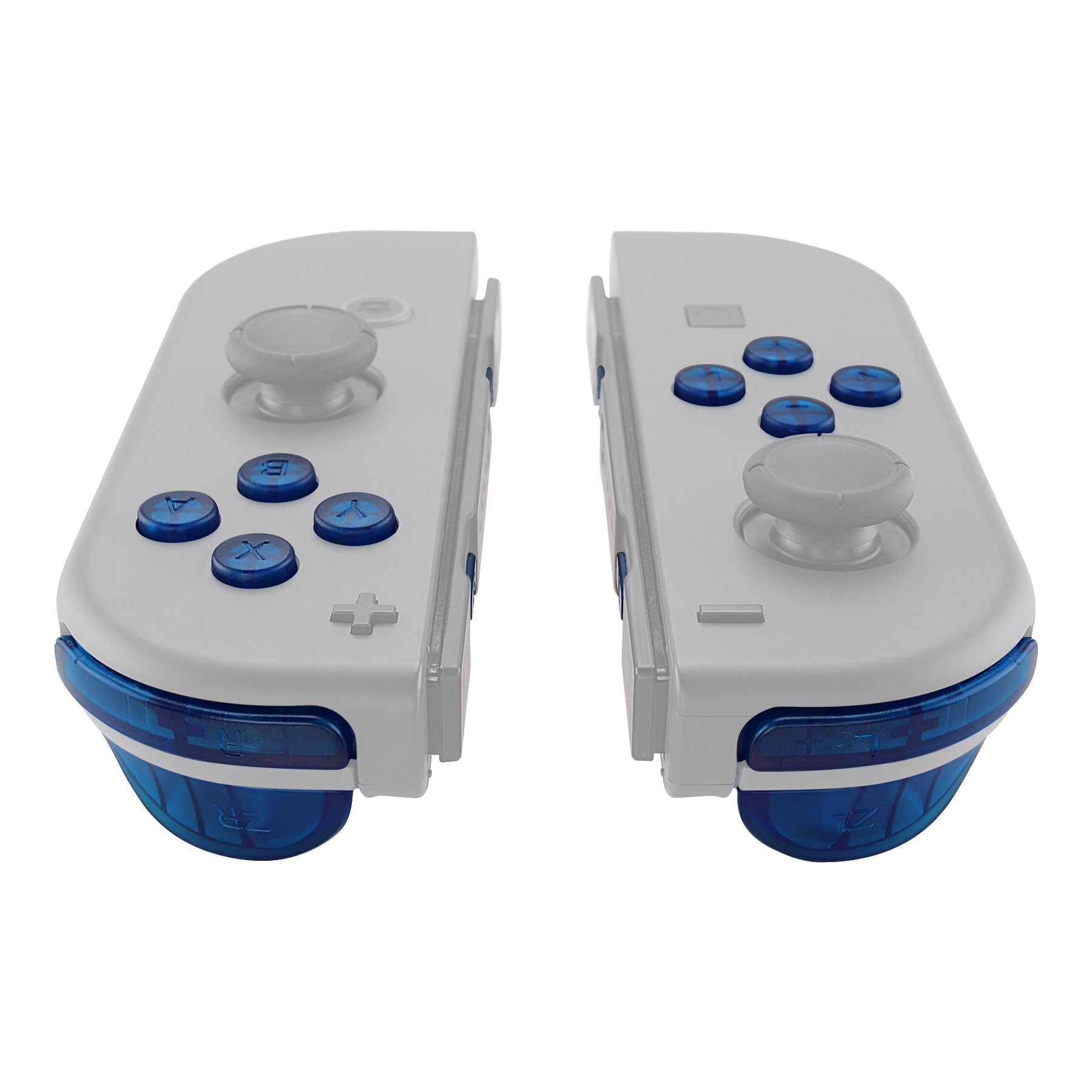 eXtremeRate Transparent Blue Replacement ABXY Direction Keys SR SL