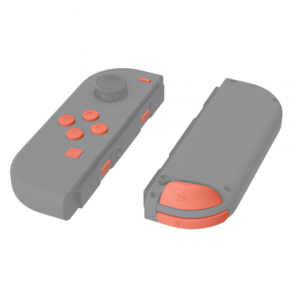 eXtremeRate Retail Coral Replacement ABXY Direction Keys SR SL L R ZR ZL Trigger Buttons Springs, Full Set Buttons Repair Kits with Tools for NS Switch JoyCon & OLED JoyCon - JoyCon Shell NOT Included - AJ223