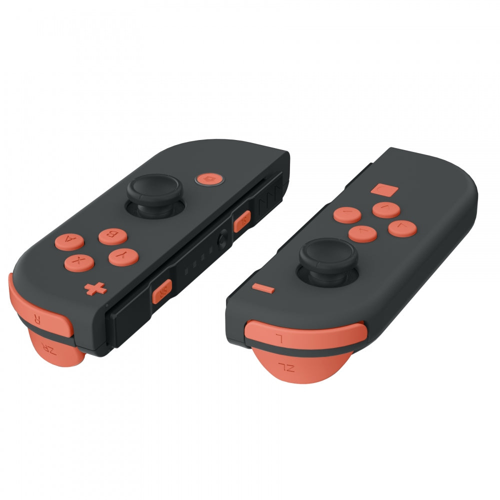 eXtremeRate Retail Coral Replacement ABXY Direction Keys SR SL L R ZR ZL Trigger Buttons Springs, Full Set Buttons Repair Kits with Tools for NS Switch JoyCon & OLED JoyCon - JoyCon Shell NOT Included - AJ223
