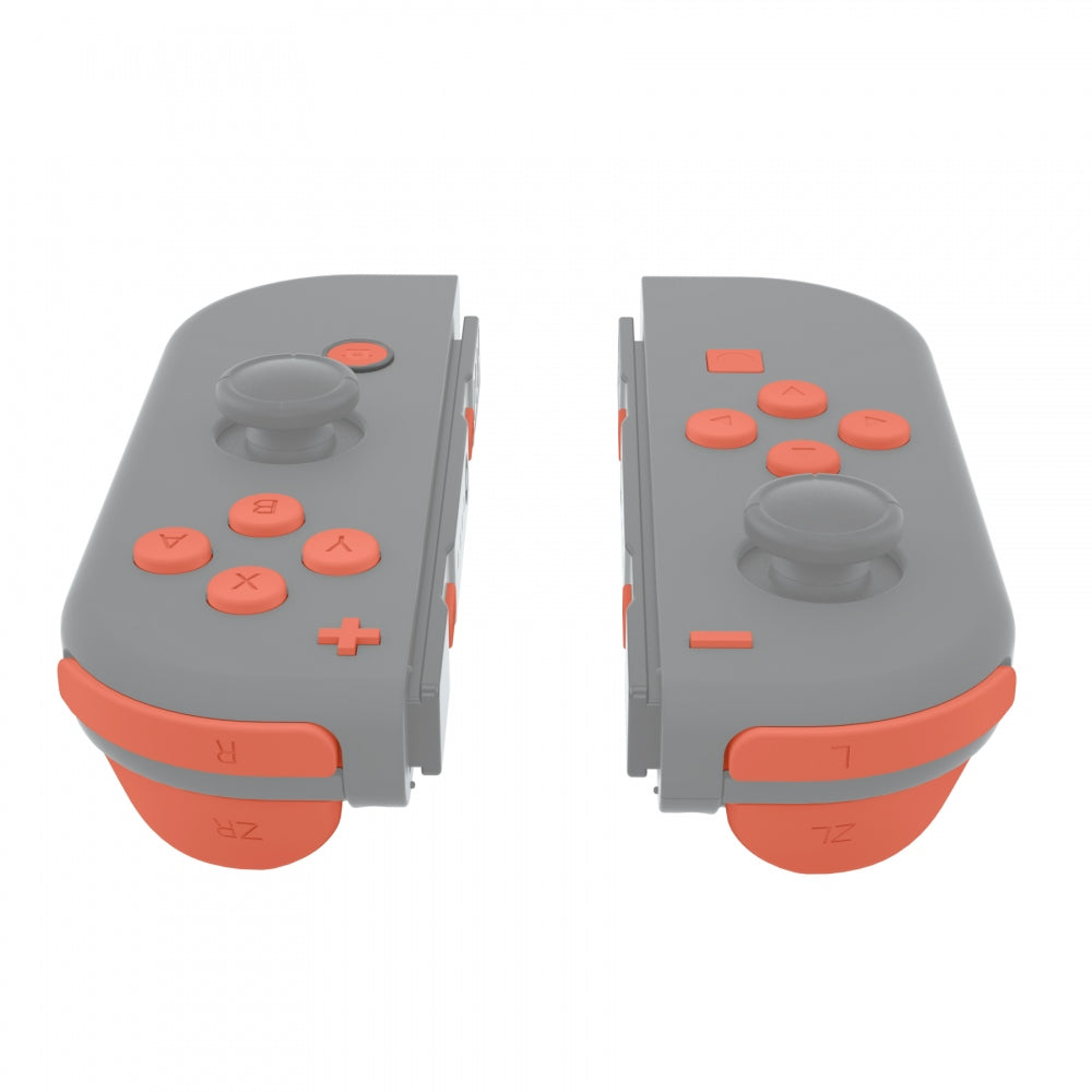 eXtremeRate Retail Coral Replacement ABXY Direction Keys SR SL L R ZR ZL Trigger Buttons Springs, Full Set Buttons Repair Kits with Tools for NS Switch JoyCon & OLED JoyCon - JoyCon Shell NOT Included - AJ223