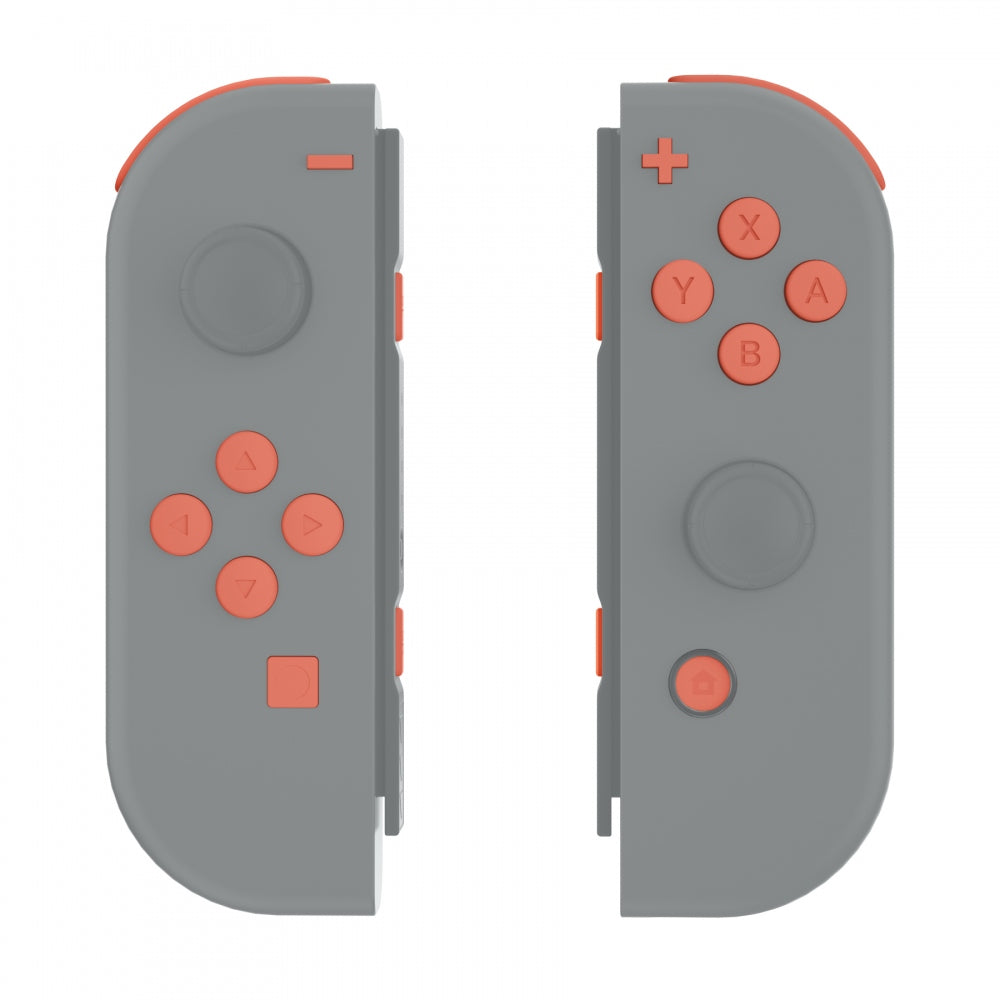 eXtremeRate Retail Coral Replacement ABXY Direction Keys SR SL L R ZR ZL Trigger Buttons Springs, Full Set Buttons Repair Kits with Tools for NS Switch JoyCon & OLED JoyCon - JoyCon Shell NOT Included - AJ223