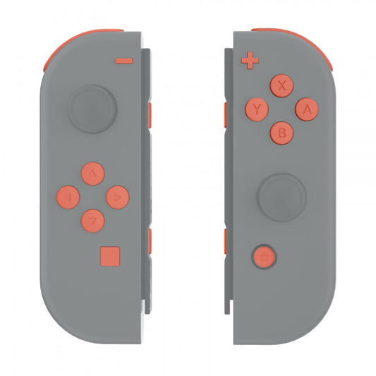 eXtremeRate Retail Coral Replacement ABXY Direction Keys SR SL L R ZR ZL Trigger Buttons Springs, Full Set Buttons Repair Kits with Tools for NS Switch JoyCon & OLED JoyCon - JoyCon Shell NOT Included - AJ223