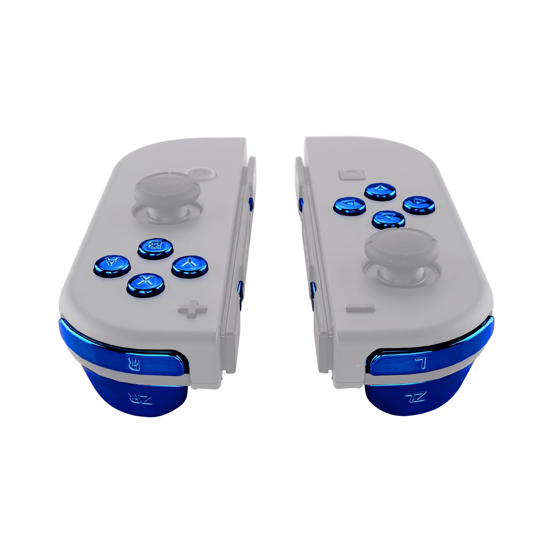 eXtremeRate Chrome Blue Replacement ABXY Direction Keys SR SL L R
