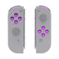 eXtremeRate Retail Chrome Purple Glossy Replacement ABXY Direction Keys SR SL L R ZR ZL Trigger Buttons Springs, Full Set Buttons Repair Kits with Tools for NS Switch JoyCon & OLED JoyCon - JoyCon Shell NOT Included - AJ305