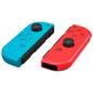 eXtremeRate Retail Replacement Controller ABXY Direction Home Capture + - Jelly Buttons, Two-Tone Pale New Hope Blue & Red & Clear with Symbols Action Face Keys for Nintendo Switch & Switch OLED Joy-con - JoyCon NOT Included -  AJ7010
