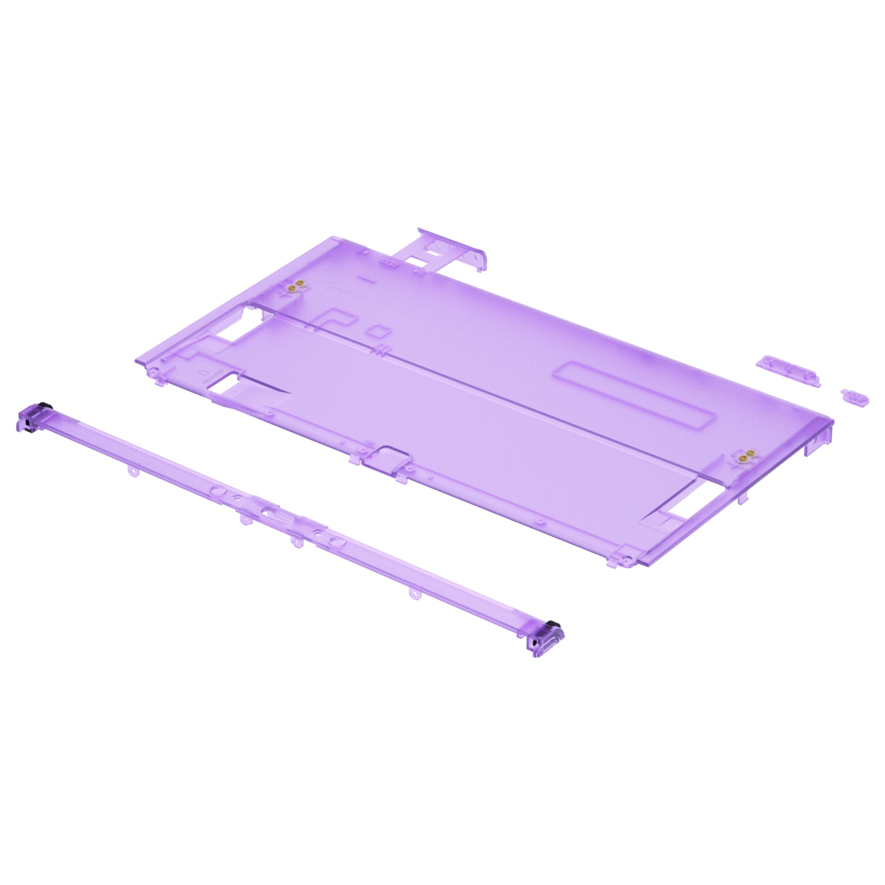 eXtremeRate Clear Atomic Purple Console Back Plate DIY Replacement