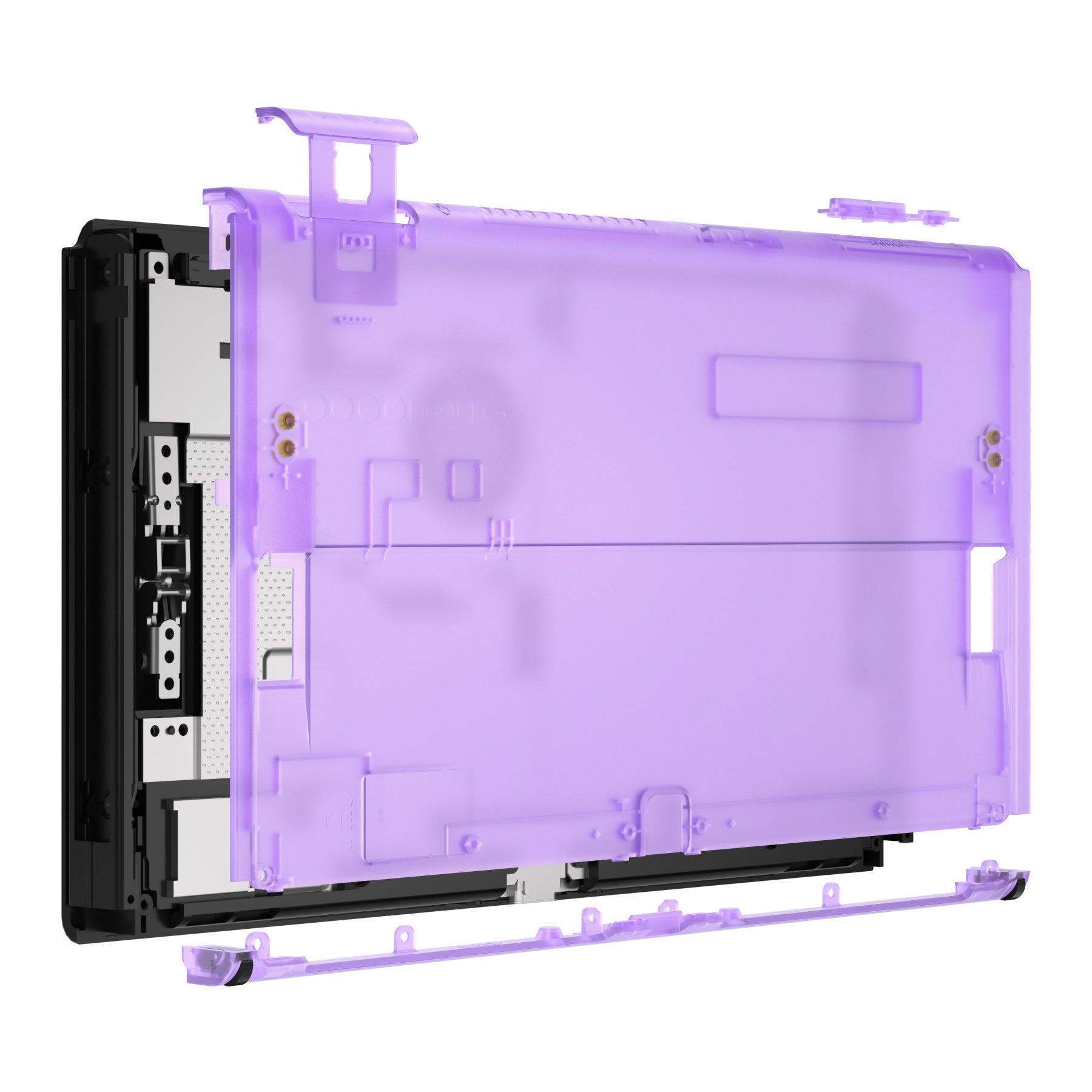 eXtremeRate Clear Atomic Purple Console Back Plate DIY Replacement