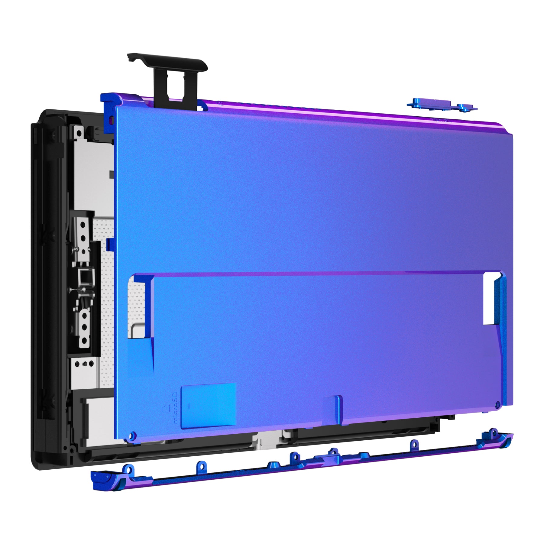 eXtremeRate Chameleon Purple Blue Soft Touch Console Back Plate