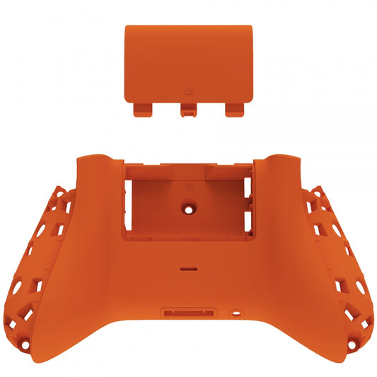eXtremeRate Retail Orange Soft Touch Replacement Back Shell w/ Battery Cover for Xbox Series S/X Controller - Controller & Side Rails NOT Included - BX3P304