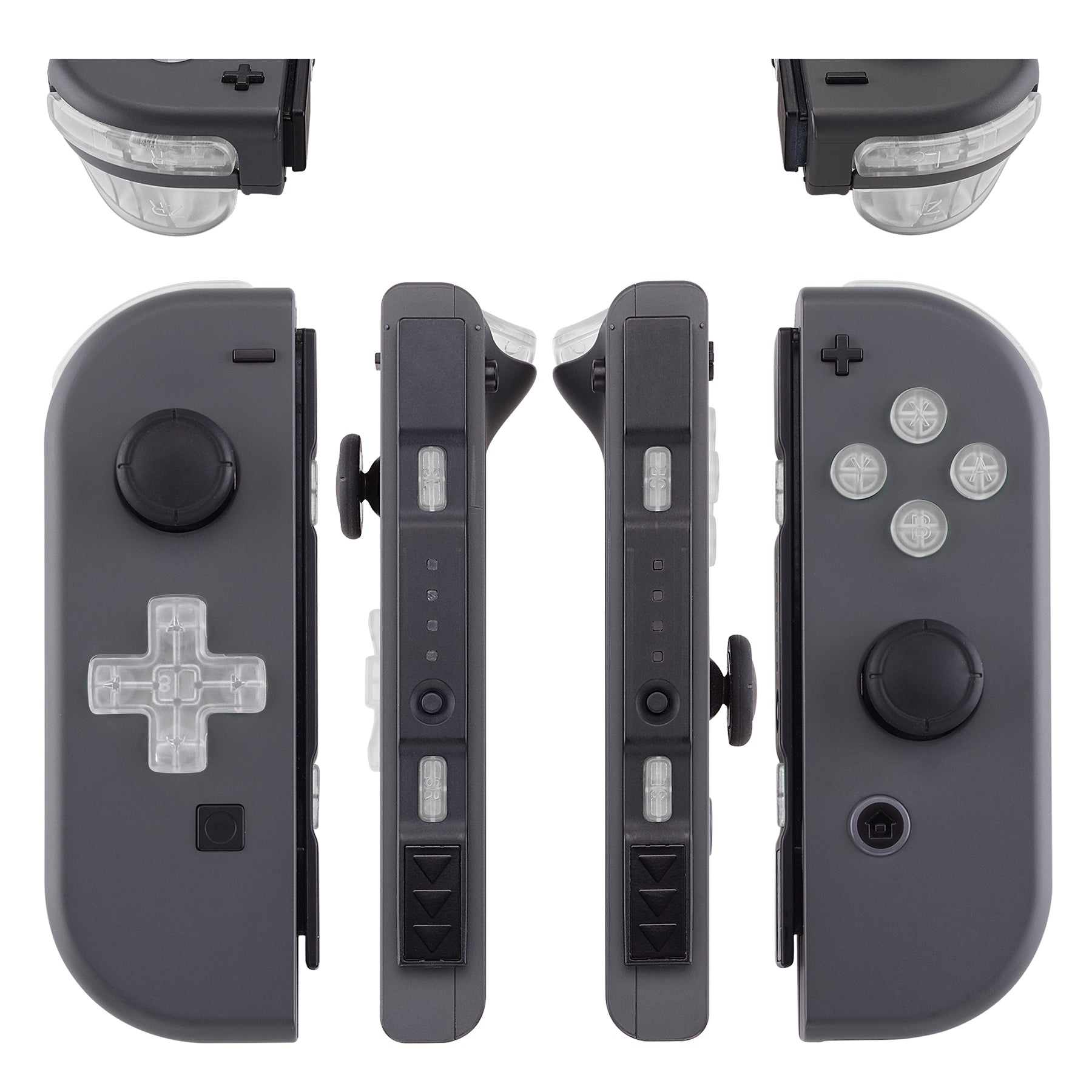 Transparent Clear D-pad ABXY Keys SR SL L R ZR ZL Trigger Buttons