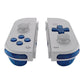 eXtremeRate Retail Transparent Clear Blue D-pad ABXY Keys SR SL L R ZR ZL Trigger Buttons Springs, Replacement Full Set Buttons Fix Kits for NS Switch Joycon & OLED JoyCon (D-pad ONLY Fits for eXtremeRate Joycon D-pad Shell) - BZM504