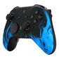 eXtremeRate Retail Blue Flame Patterned Faceplate Cover, Soft Touch Front Housing Shell Case Replacement Kit for Xbox One Elite Series 2 Controller (Model 1797 and Core Model 1797) - Thumbstick Accent Rings Included - ELT105