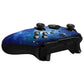 eXtremeRate Retail Blue Nebula Style Faceplate Cover, Soft Touch Front Housing Shell Case Replacement Kit for Xbox One Elite Series 2 Controller Model 1797 - Thumbstick Accent Rings Included - ELT143