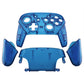 eXtremeRate Retail Transparent Blue Faceplate Backplate Handles for Nintendo Switch Pro Controller, DIY Replacement Grip Housing Shell Cover for Nintendo Switch Pro - Controller NOT Included - FRM503