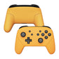 eXtremeRate Retail Caution Yellow Faceplate Backplate Handles for NS Switch Pro Controller, Soft Touch DIY Replacement Grip Housing Shell Cover for NS Switch Pro - Controller NOT Included - FRP318
