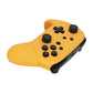 eXtremeRate Retail Caution Yellow Faceplate Backplate Handles for NS Switch Pro Controller, Soft Touch DIY Replacement Grip Housing Shell Cover for NS Switch Pro - Controller NOT Included - FRP318
