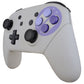 eXtremeRate Retail Soft Touch Faceplate Backplate Handles for Switch Pro Controller, Classic SNES Style Replacement Shell Case with Purple D-pad ABXY Buttons for Nintendo Switch Pro - Controller NOT Included - FRT102