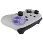 eXtremeRate Retail Soft Touch Faceplate Backplate Handles for Switch Pro Controller, Classic SNES Style Replacement Shell Case with Purple D-pad ABXY Buttons for Nintendo Switch Pro - Controller NOT Included - FRT102