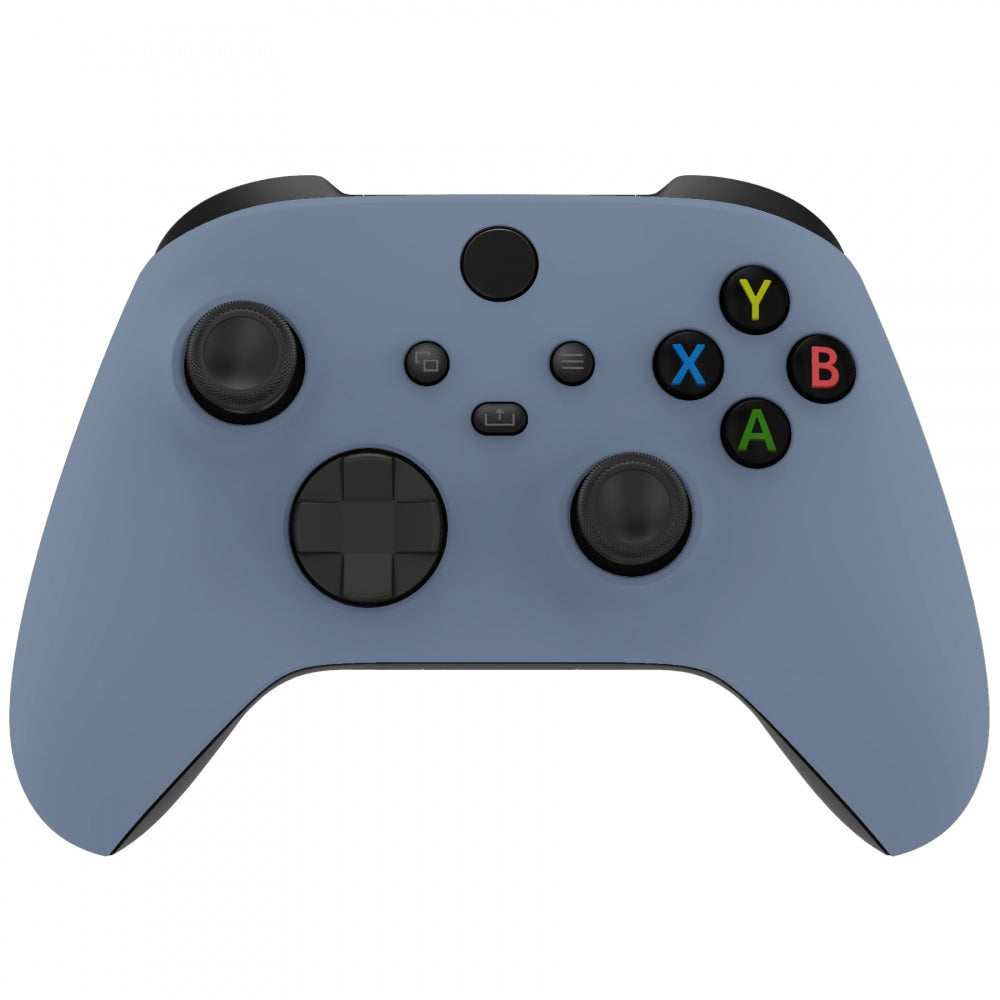 eXtremeRate Retail Slate Gray Replacement Part Faceplate, Soft Touch Grip Housing Shell Case for Xbox Series S & Xbox Series X Controller Accessories - Controller NOT Included - FX3P338
