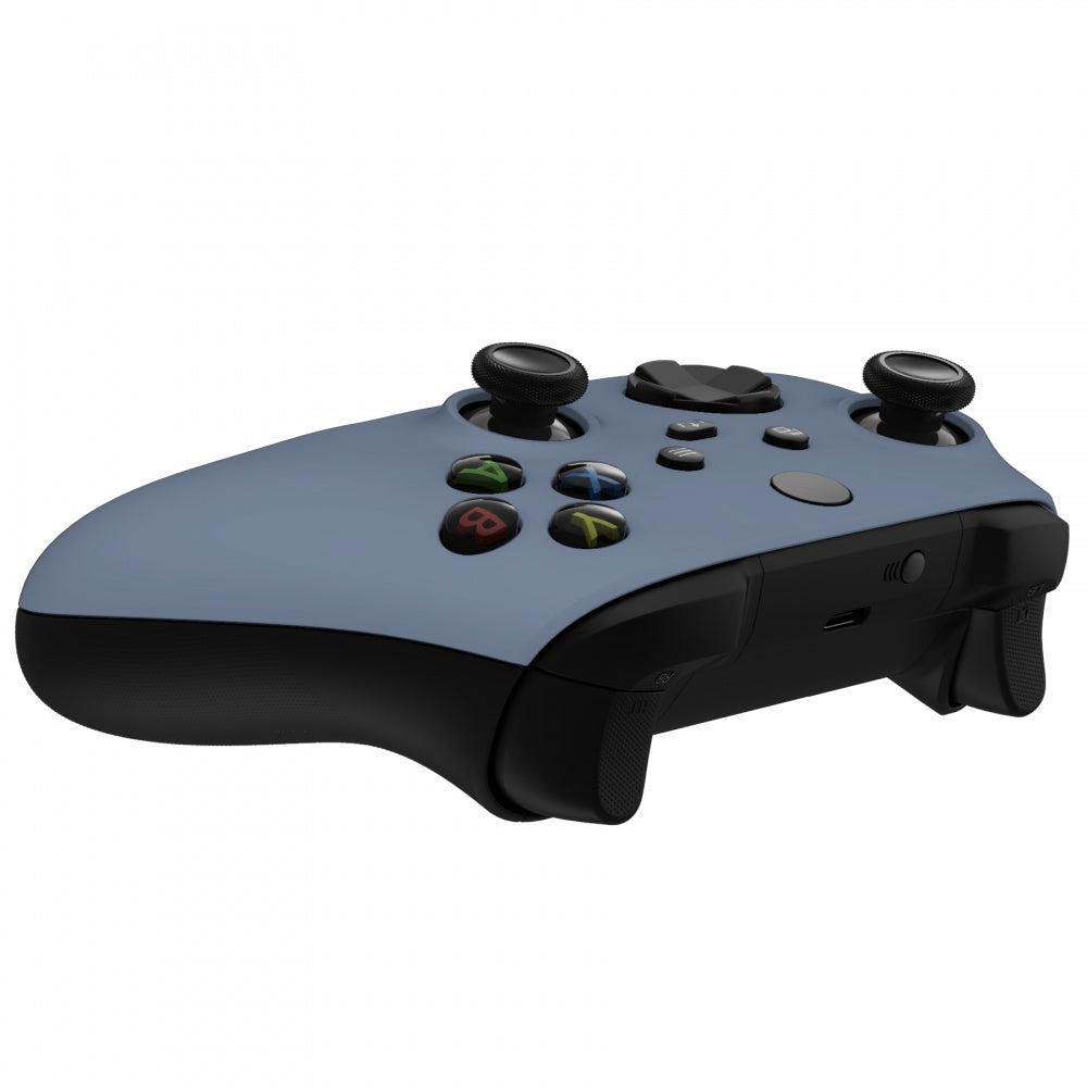 eXtremeRate Retail Slate Gray Replacement Part Faceplate, Soft Touch Grip Housing Shell Case for Xbox Series S & Xbox Series X Controller Accessories - Controller NOT Included - FX3P338