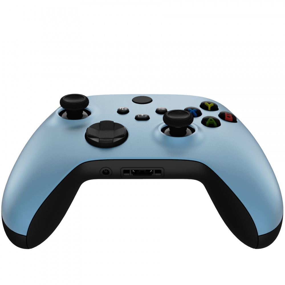 eXtremeRate Retail Titanium Blue Replacement Part Faceplate, Grip Housing Shell Case for Xbox Series S & Xbox Series X Controller Accessories - Controller NOT Included - FX3P348