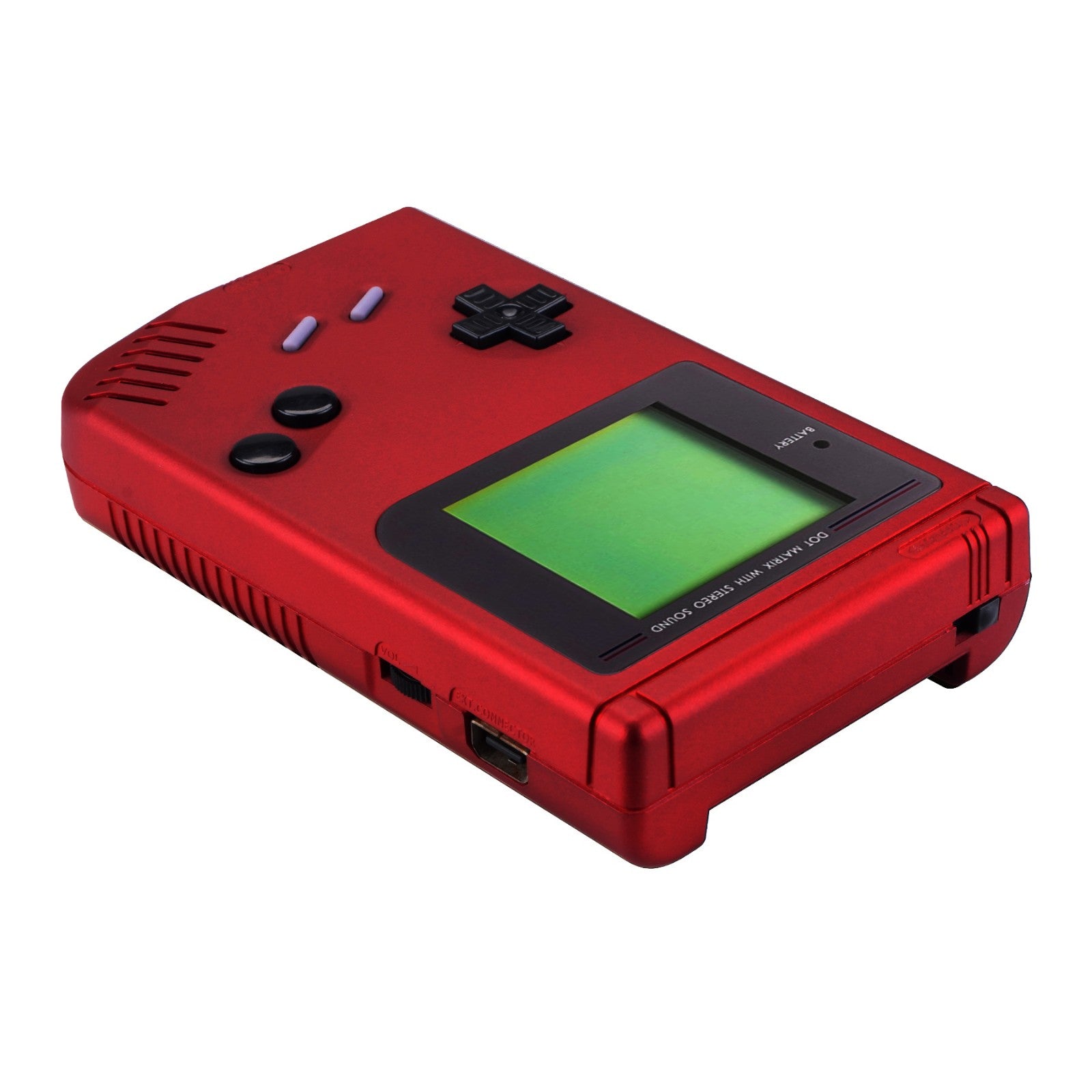 eXtremeRate Retail Scarlet Red Soft Touch Case Cover Replacement Full Housing Shell for Gameboy Classic 1989 GB DMG-01 Console with w/ Screen Lens & Buttons Kit - Handheld Game Console NOT Included - GBFP303