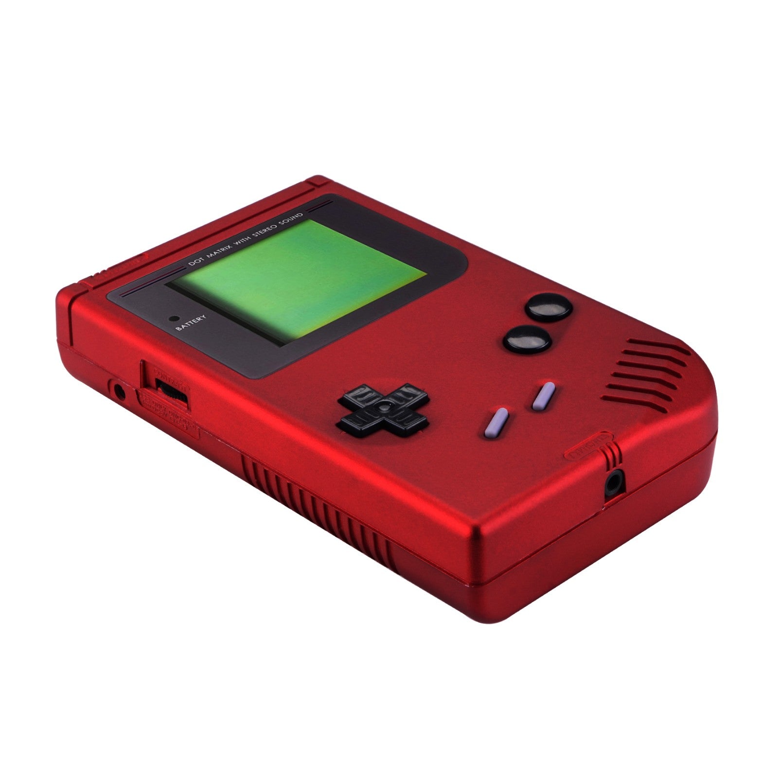 eXtremeRate Retail Scarlet Red Soft Touch Case Cover Replacement Full Housing Shell for Gameboy Classic 1989 GB DMG-01 Console with w/ Screen Lens & Buttons Kit - Handheld Game Console NOT Included - GBFP303