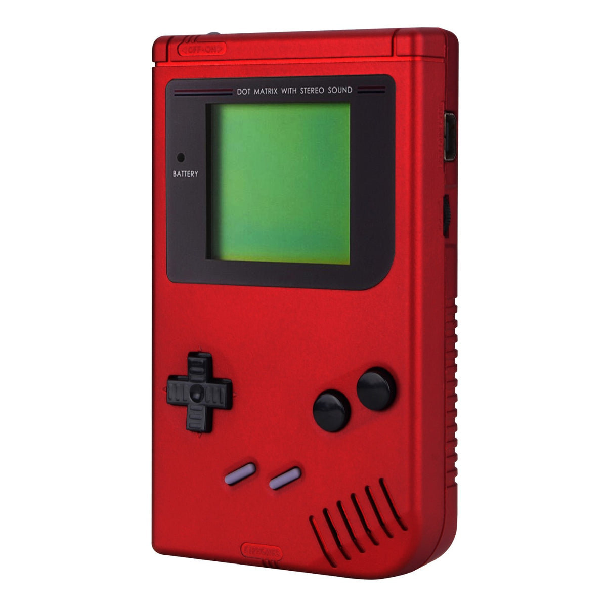 eXtremeRate Retail Scarlet Red Soft Touch Case Cover Replacement Full Housing Shell for Gameboy Classic 1989 GB DMG-01 Console with w/ Screen Lens & Buttons Kit - Handheld Game Console NOT Included - GBFP303