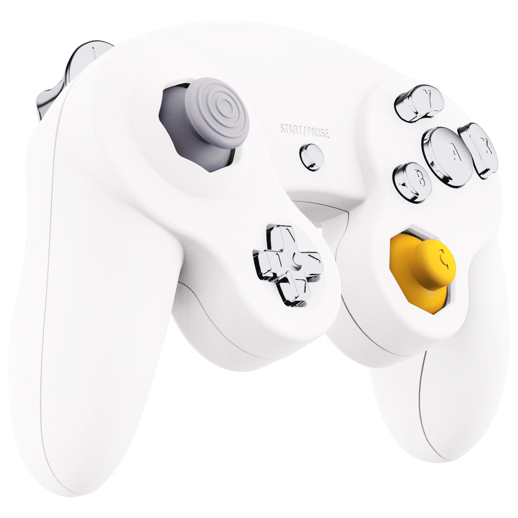 eXtremeRate Chrome Silver Repair ABXY D-pad Z L R Keys for