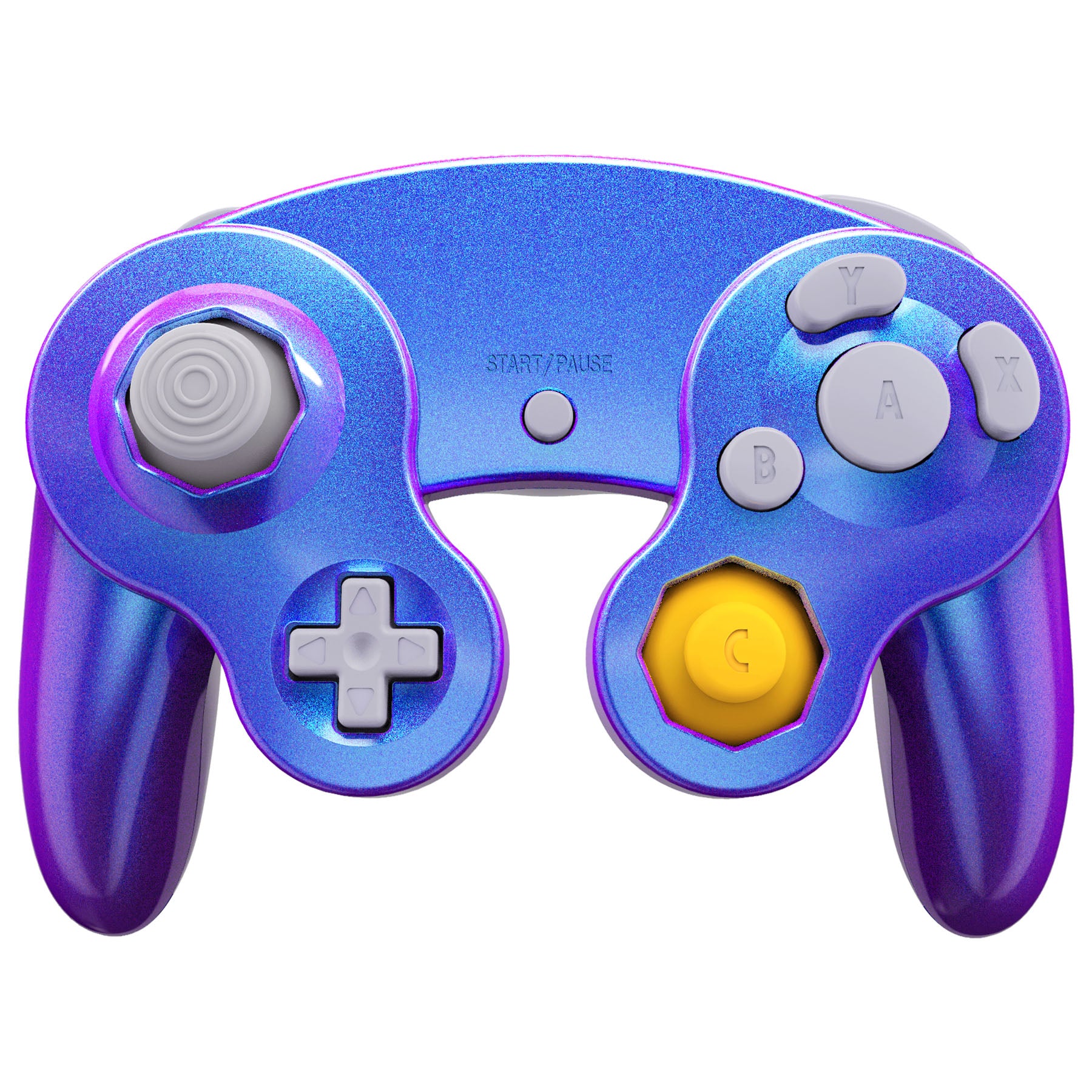 eXtremeRate Chameleon Purple Blue Glossy Faceplate Backplate for