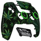 eXtremeRate Retail LUNA Redesigned Green Weeds Front Shell Touchpad Compatible with ps5 Controller BDM-010 BDM-020 BDM-030, DIY Replacement Housing Custom Touch Pad Cover Compatible with ps5 Controller - GHPFT003