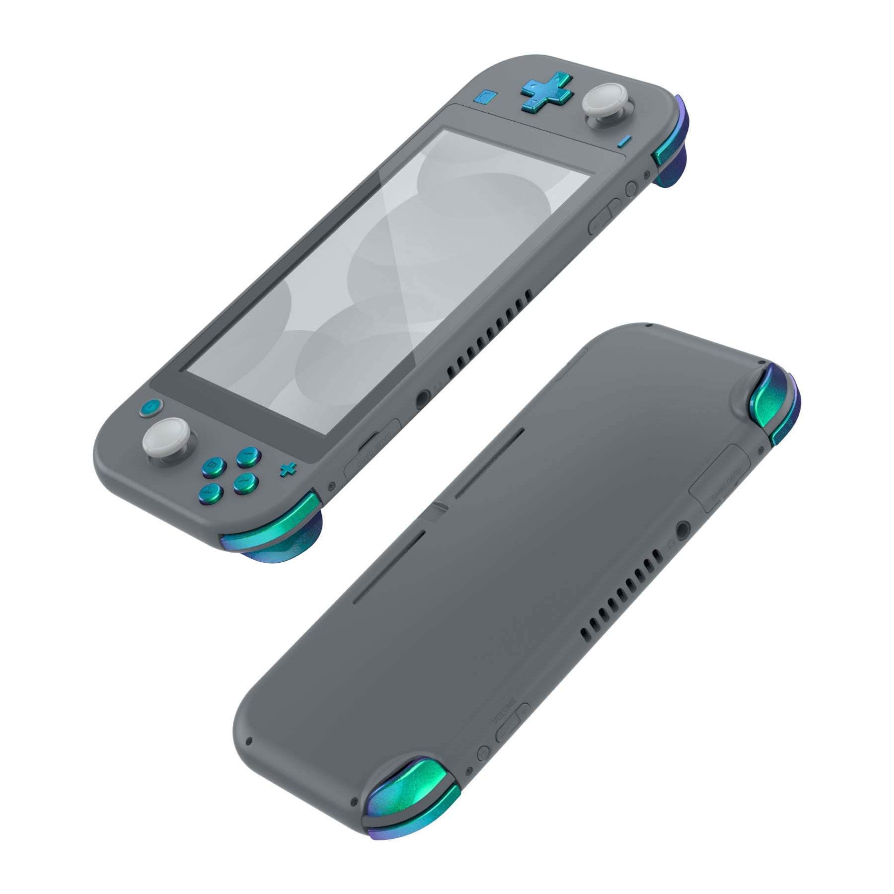 大学生協 割引 eXtremeRate Chameleon Green Purple Glossy Replacement ABXY Nintendo Switch