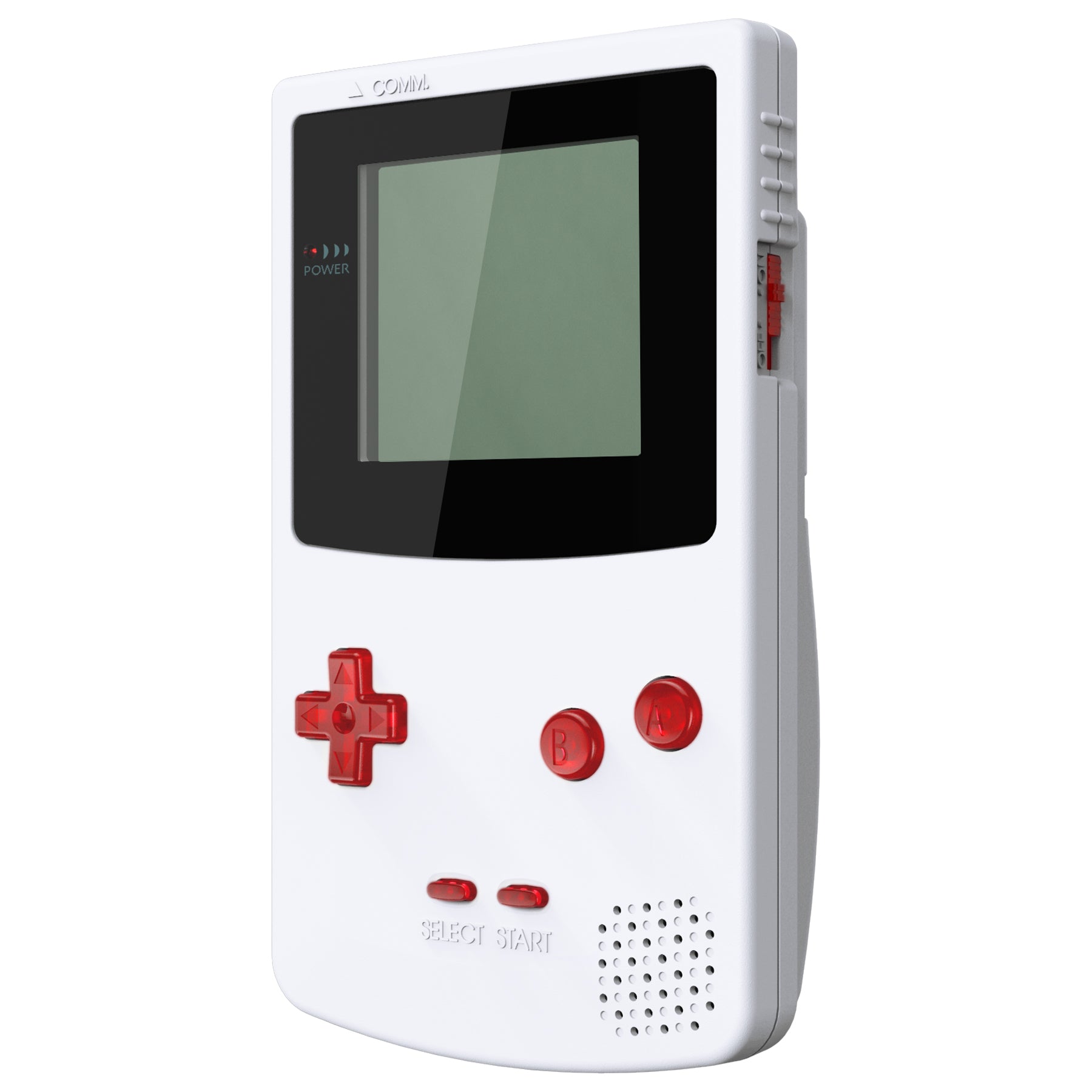 eXtremeRate Clear Red Replacement Full Set Buttons for Gameboy