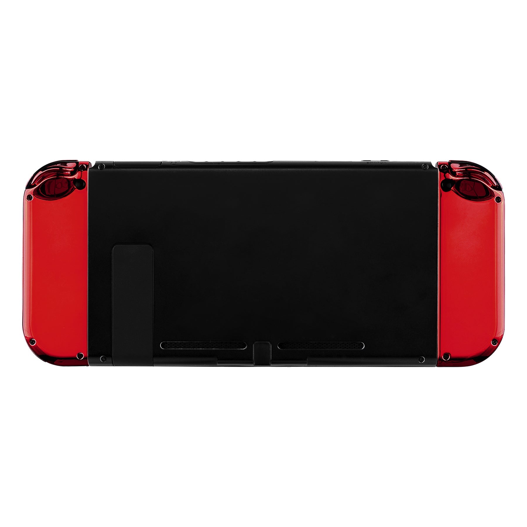 eXtremeRate Retail Chrome Red Joycon Handheld Controller Housing (D-Pad Version) with Full Set Buttons, DIY Replacement Shell Case for NS Switch JoyCon & OLED JoyCon - Console Shell NOT Included- JZD403