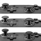 eXtremeRate Retail Black Interchangeable Ergonomic Thumbsticks for Nintendo Switch Pro Controller with 3 Height Domed and Concave Grips Adjustable Joystick - KRM521