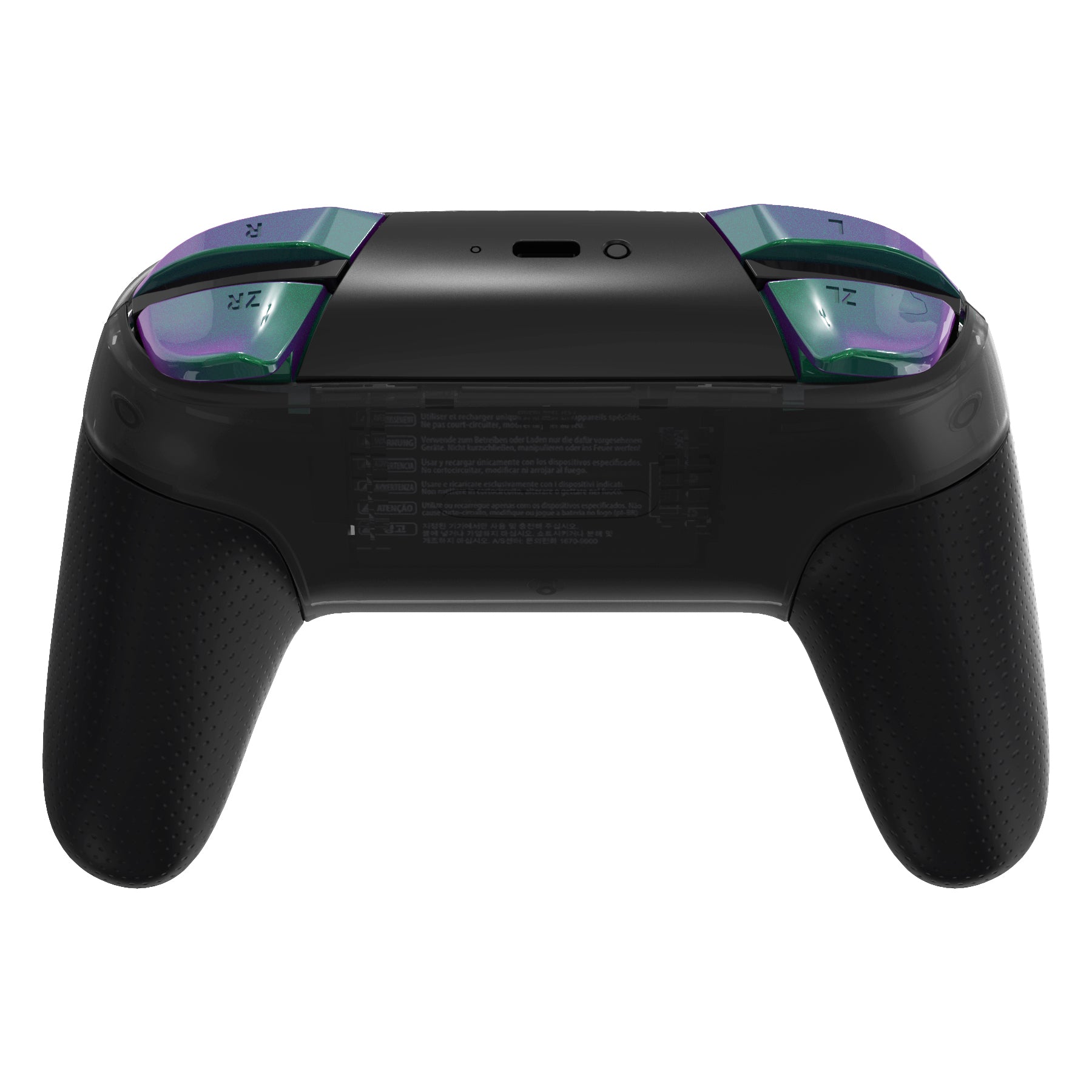 eXtremeRate Chameleon Green Purple Repair ABXY D-pad ZR ZL L R
