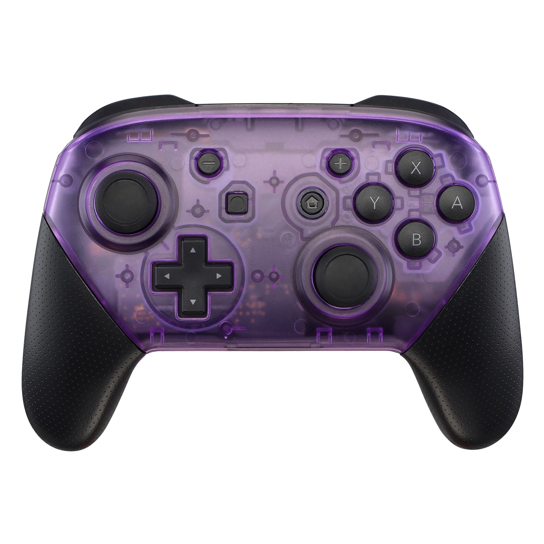 eXtremeRate Clear Atomic Purple Faceplate and Backplate for
