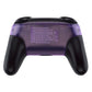 eXtremeRate Retail Clear Atomic Puple Faceplate and Backplate for Nintendo Switch Pro Controller, DIY Replacement Shell Housing Case for Nintendo Switch Pro - Controller NOT Included - MRM505