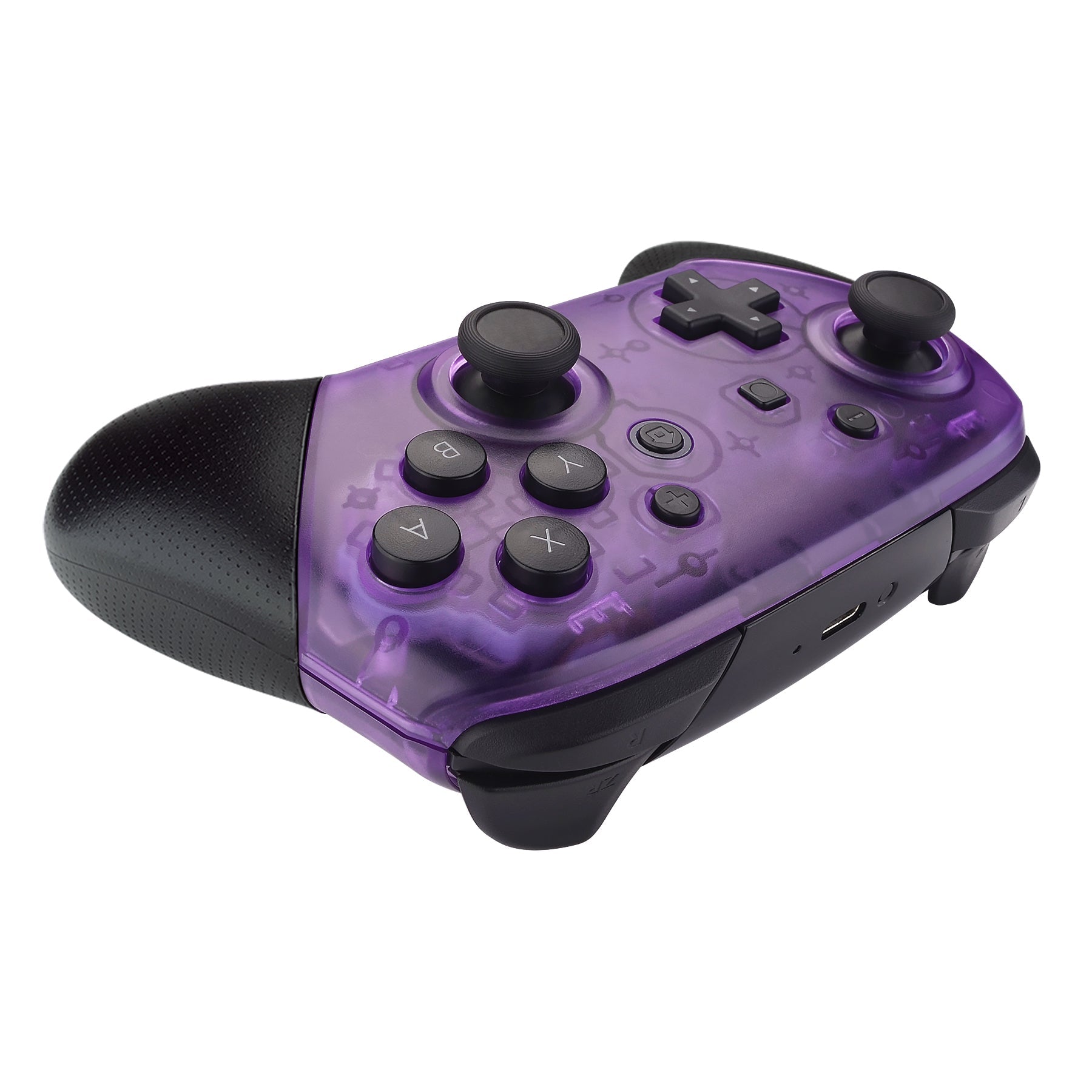 eXtremeRate Clear Atomic Purple Faceplate and Backplate for