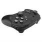 eXtremeRate Retail Black Silver Carbon Fiber Patterned Soft Touch Faceplate and Backplate Replacement Shell Housing Case for NS Switch Pro Controller - MRS202