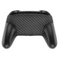 eXtremeRate Retail Black Silver Carbon Fiber Patterned Soft Touch Faceplate and Backplate Replacement Shell Housing Case for NS Switch Pro Controller - MRS202
