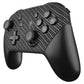 eXtremeRate Retail Black Silver Carbon Fiber Patterned Soft Touch Faceplate and Backplate Replacement Shell Housing Case for NS Switch Pro Controller - MRS202